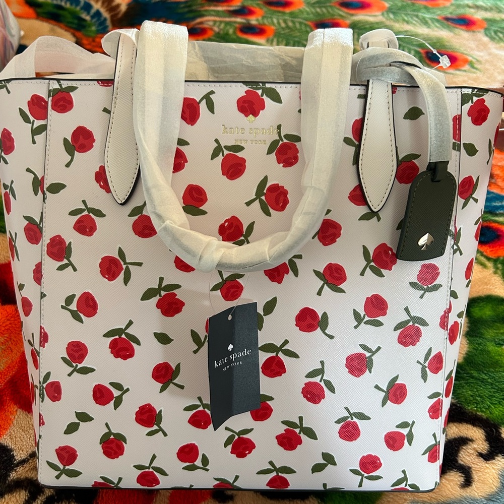 NWT Kate Spade Dana Festive Rosette Tote - Large